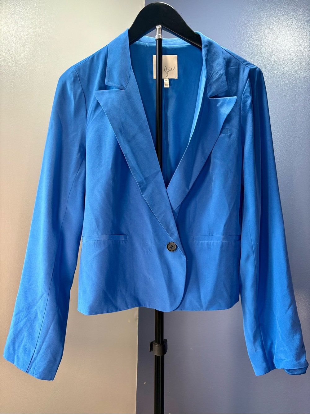 Joie Cobalt Blue Single-Button Tailored Blazer